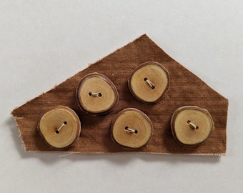 Wooden Buttons - Handmade buttons - Handcrafted Wooden Buttons - Chucky buttons - Large buttons - Coat buttons