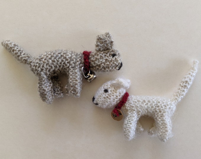 Knitted Dog - Dog Toy - Knitted Animals - Waldorf Knitted Animals - Knitted Puppy - Knitted Toys - Knitted Animals - Dog Toys - Natural Toys