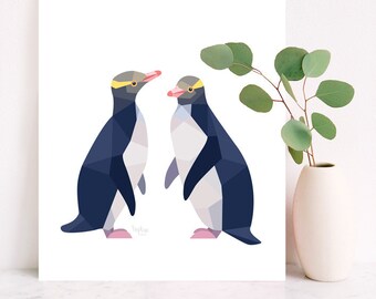 Kiwi Penguin Art Etsy