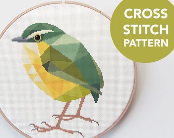 Rock wren cross stitch pattern, New Zealand cross stitch, Kiwi cross stitch, New Zealand birds, Kiwiana gift, Kiwi birds, Kiwi art, Wren