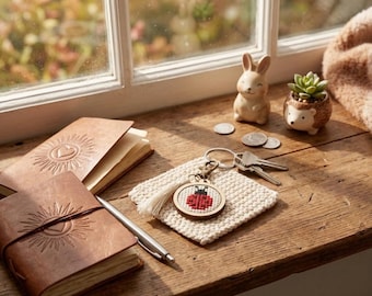 Ladybird Cross Stitch Pattern: Beginner Winter Design (PDF Pattern)