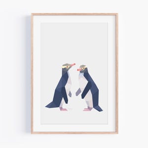 Yellow-eyed Penguin Art Print: New Zealand Bird Illustration