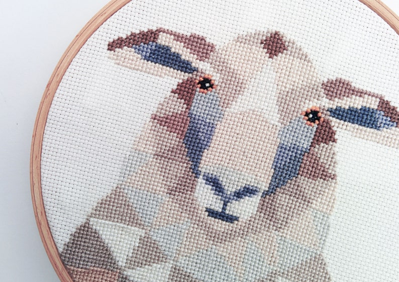 Cross stitch pattern, Sheep cross stitch, Animal cross stitch, New Zealand art, New Zealand cross stitch, Kiwi cross stitch, Sheep art image 2