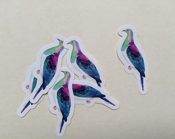 Kereru stickers, Kereru stickers, Kiwi bird stickers, New Zealand bird stickers, Bird stickers, Kiwiana stickers, New Zealand stickers