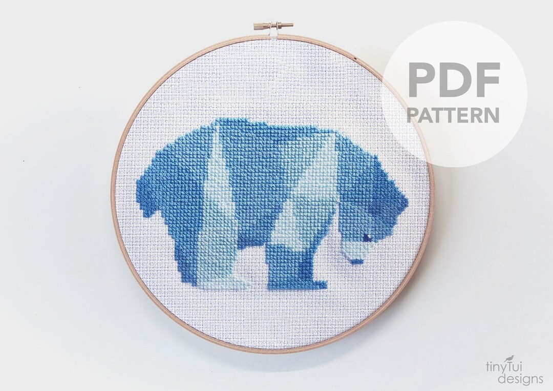 Polar Bear Cross Stitch Cross Stitch Pattern Cross Stitch PDF Baby