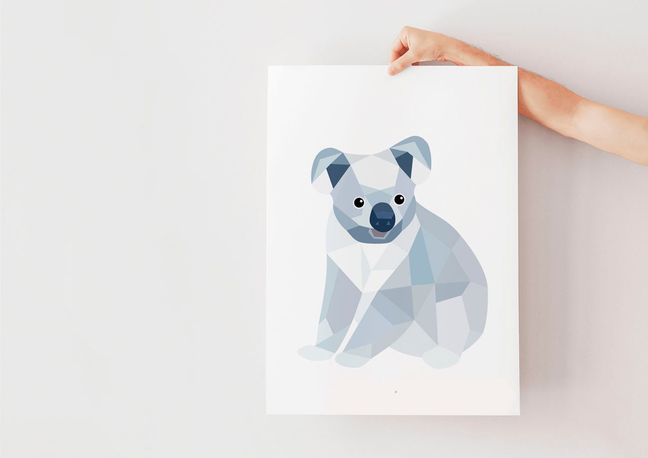 Koala print, Koala art, Koala illustration, Koala decor, Koala nursery