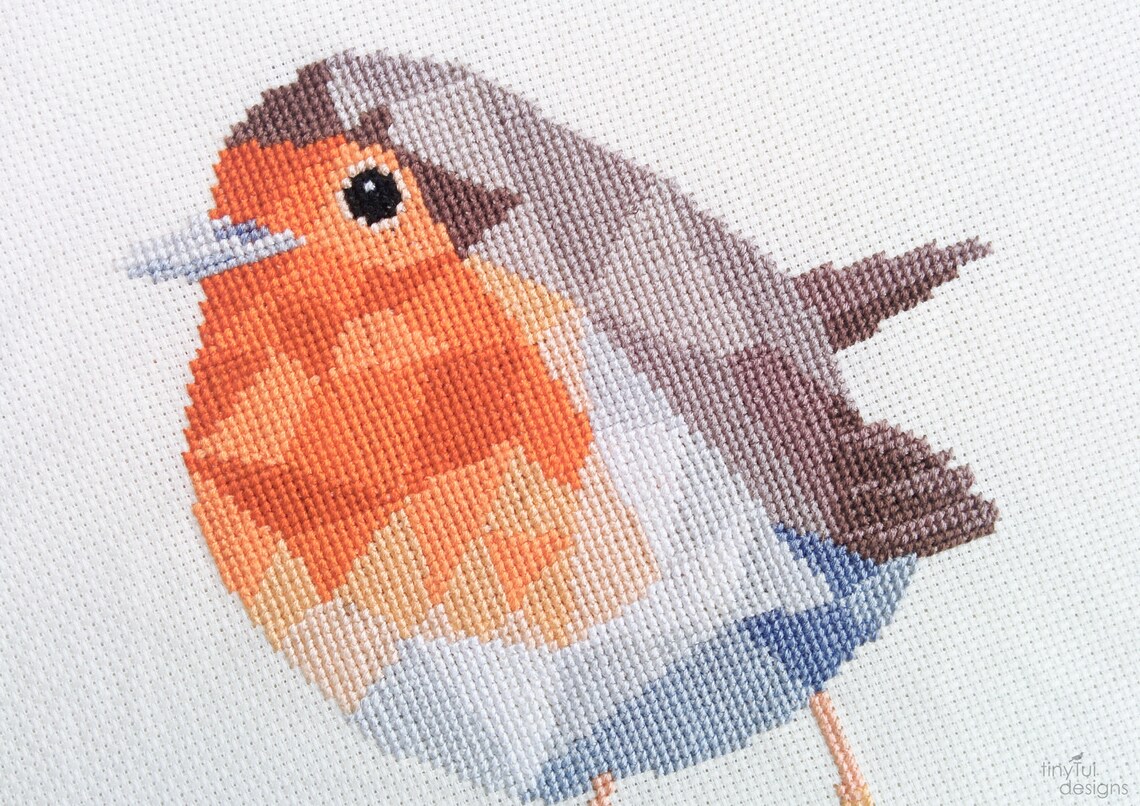 Cross Stitch Pattern Robin Cross Stitch Cute Cross Stitch | Etsy