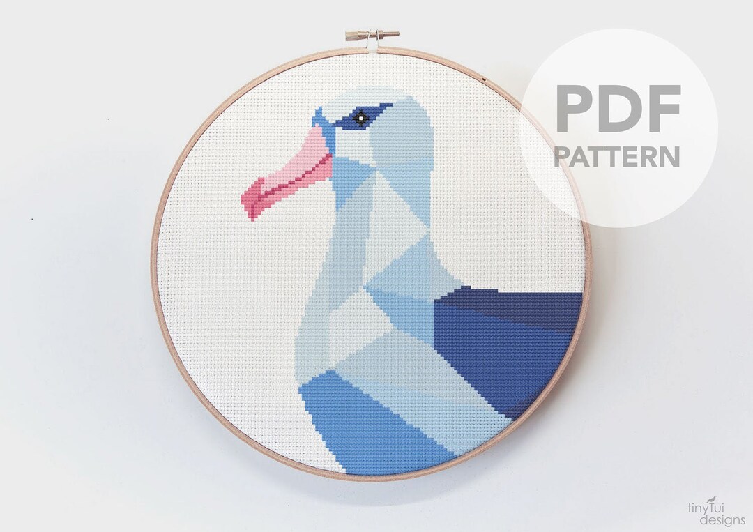 Albatross Cross Stitch, Cross Stitch Pattern, New Zealand Cross Stitch ...