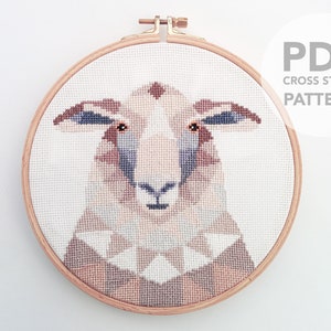 Cross stitch pattern, Sheep cross stitch, Animal cross stitch, New Zealand art, New Zealand cross stitch, Kiwi cross stitch, Sheep art image 4