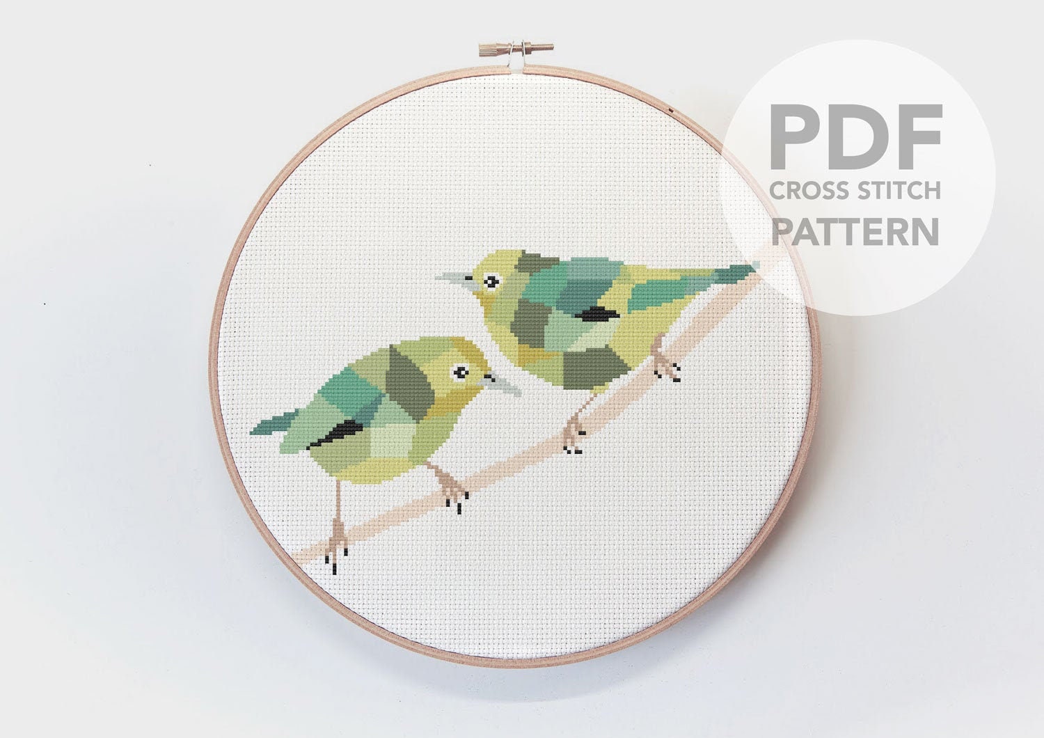 Rainbow Finch Cross Stitch Kit - Stitched Modern