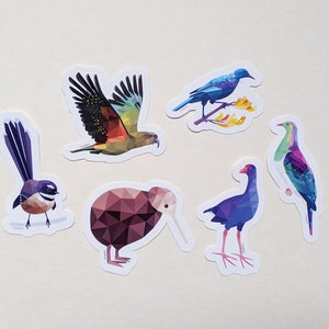 Adesivos da Nova Zelândia, conjunto de adesivos de kiwi, adesivos de pássaros kiwi, adesivos de pássaros da Nova Zelândia, adesivos Kea, adesivos Kiwiana, presente de kiwi, adesivo