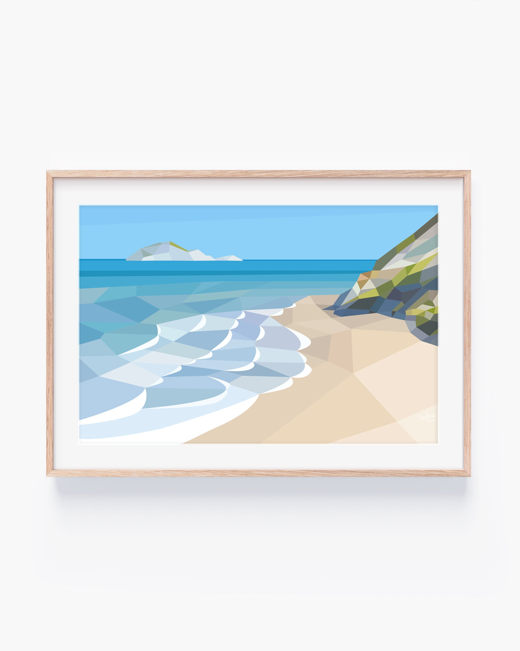 Bibliografi kalligrafi Learner New Zealand Art | Kiwi Beach | Abstract Landscape | NZ Scenery