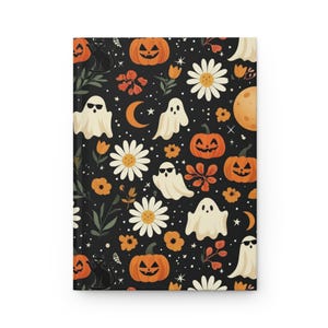 Cute Halloween SummerWeen Ghosts Hardcover Journal | Cool Ghosts Journal Notebook