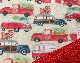 Insulated Casserole Carrier - Christmas Trees and Classic Cars, VW Bus, Woody, Great HOSTESS gift