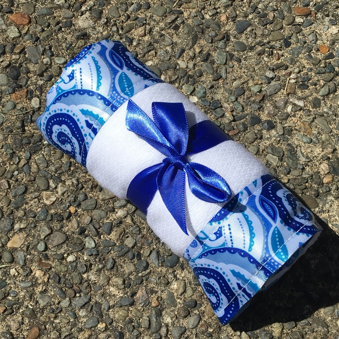 Modern Blue Swirls Burp Cloth / Changing Pad, My Pretty Burpy ...