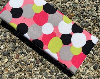 Magic Wallet - Billfold Pink Green Gray Polka Dots Circles