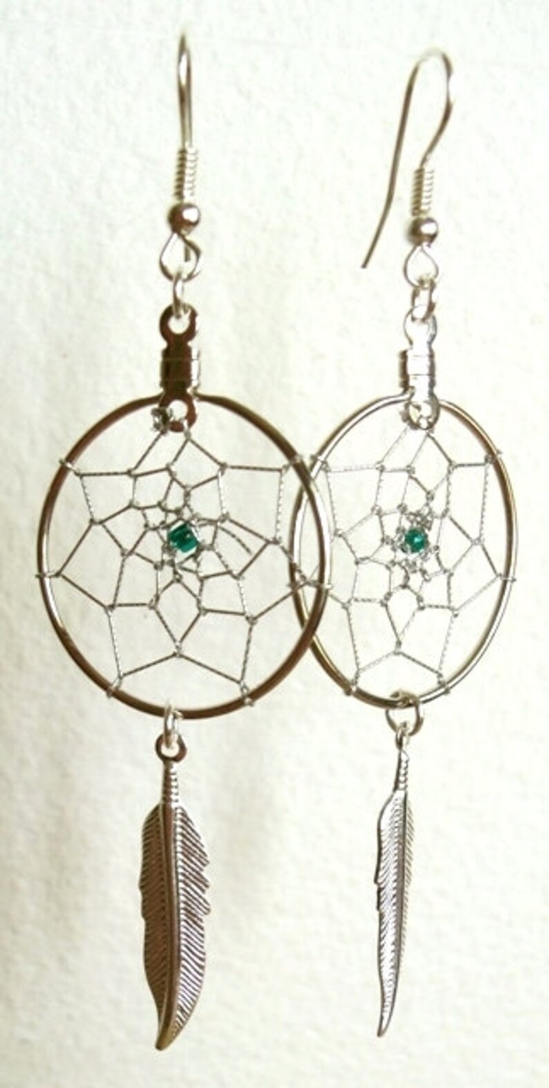 Dream Catcher Earrings Custom Order Colour Bead Choice Etsy