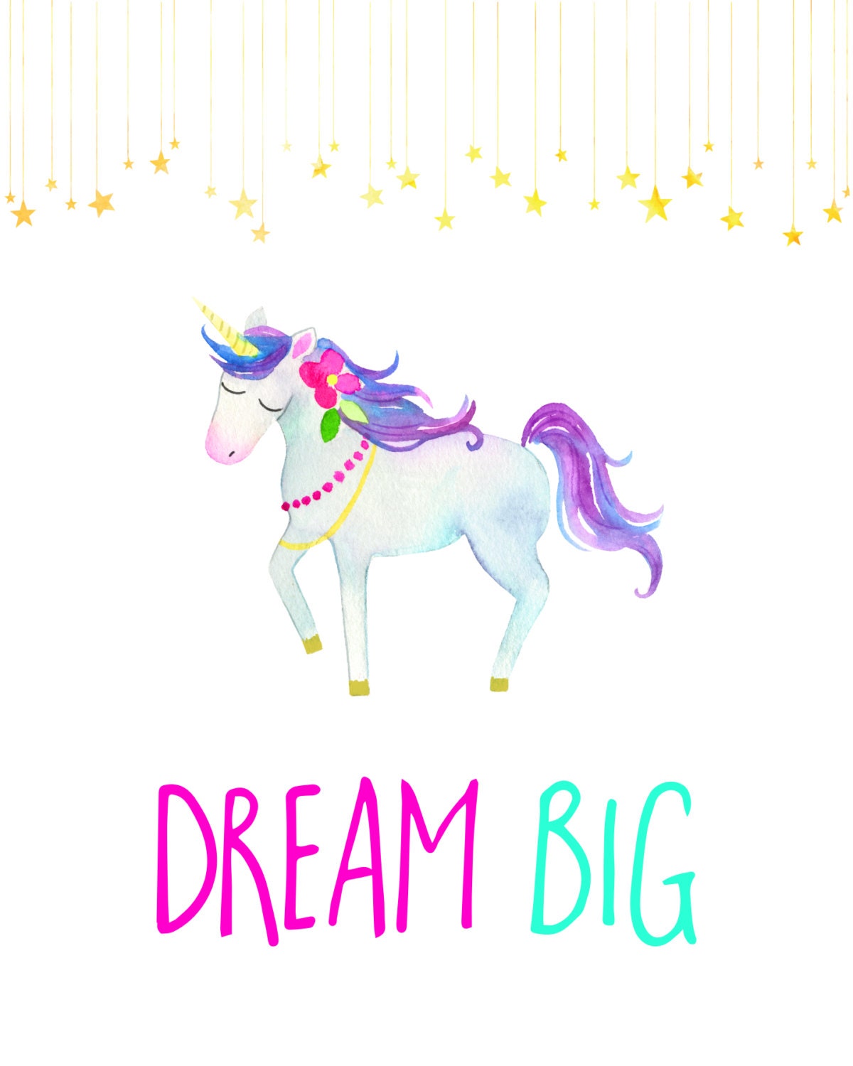 PRINTABLE Unicorn Nursery Decor Watercolour Nursery Wall Art Etsy Canada