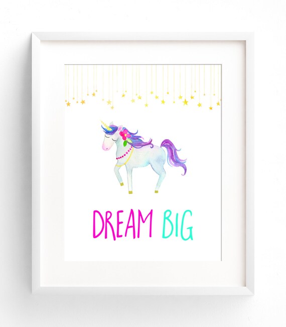 PRINTABLE Unicorn Nursery Decor Watercolour Nursery Wall Art | Etsy