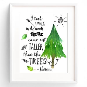 Nursery Decor Boy Typography Print - Gender neutral bedroom Wall Art - Thoreau Quote - Boy's Room - Monochrome Nursery - Scandinavian Art