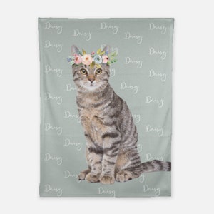 Custom Pet Blanket, Personalized Pet Photo Blanket, Custom Pet Gift, Custom Cat Blanket, Personalized Dog Blanket, Funny Pet Gift image 2
