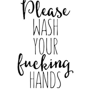 Funny Bathroom Wall Art PRINTABLE Wash Your Hands Bathroom - Etsy