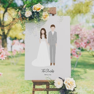 Wedding Illustration Custom Wedding Art Custom Wedding Illustration Wedding Portrait Wedding Cartoon Personalized Portrait Bride Gift