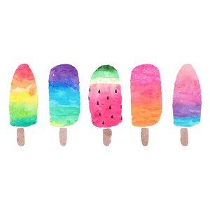Kids Room Decor Print Rainbow Nursery Print Popsicle Print Ice Cream ...