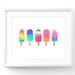 Kids Room Decor Print Rainbow Nursery Print Popsicle Print Ice Cream ...