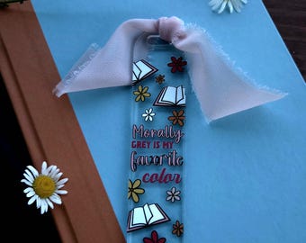 Spicy* Acryl Lesezeichen mit Quasten | Blumen, Bücherwurm, Zitate Designs