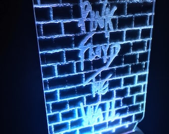 led laser cut lamp, Pink Floyd, desk lamps,The Wall, Pink Floyd music, night lights, room decor, music lights