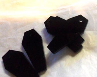 20 coffin charms,goth charms,Halloween charms,laser cut charms,coffins,zombie coffin,Dracula,
