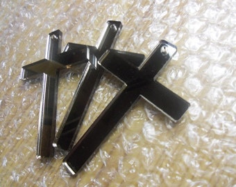 cross charms,mirror crosses,laser cut charms,red crosses,black crosses,silver cross,