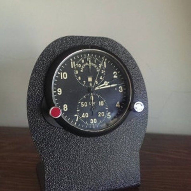 Aircraft clock stand,su mig clock CLOCK STAND for vintage military clocks-laser cut image 7
