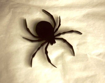 spider charms, spider cabochon, laser cut charms, black spiders, black widow spiders, insects, cell phone charms