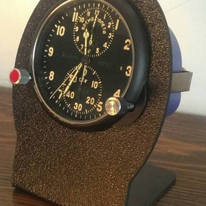 Aircraft clock stand,su mig clock CLOCK STAND for vintage military clocks-laser cut image 6