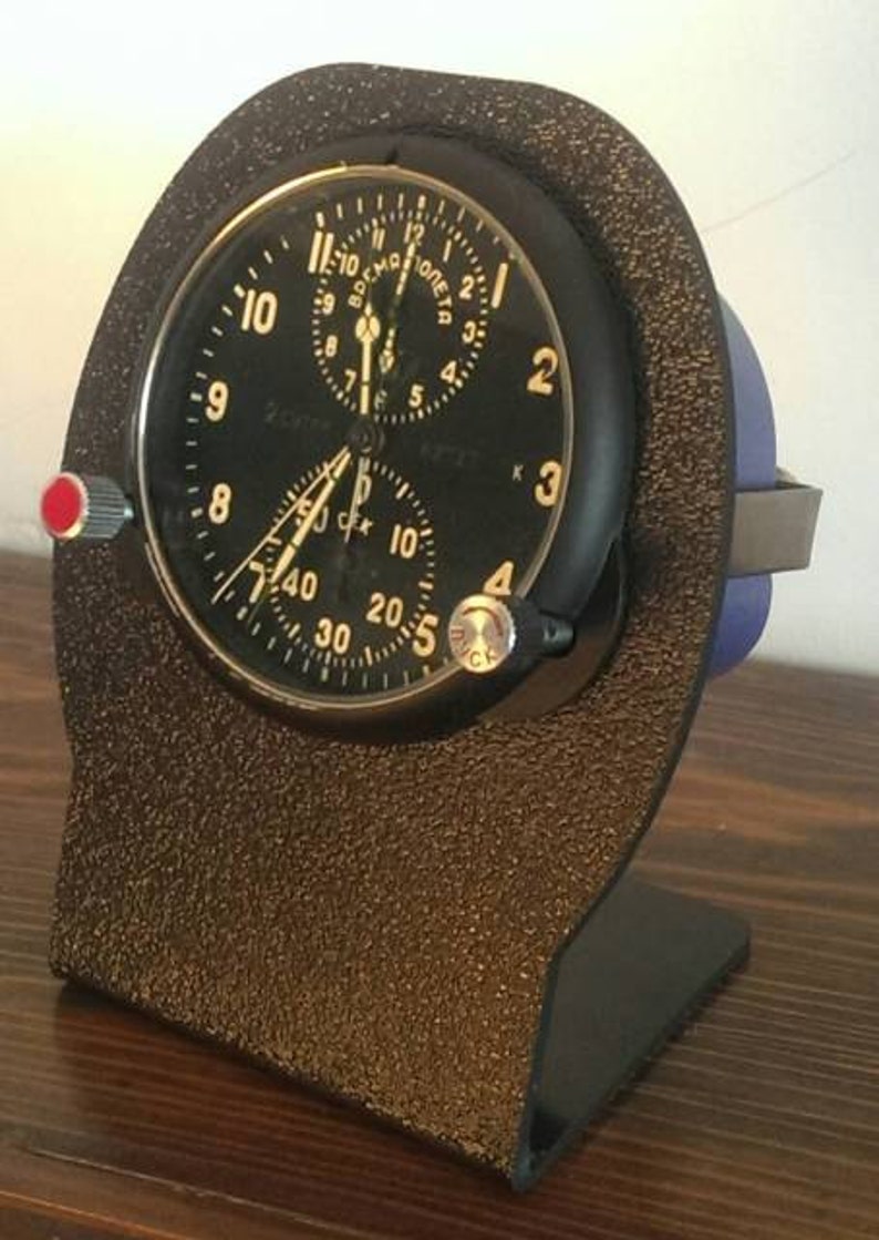 Aircraft clock stand,su mig clock CLOCK STAND for vintage military clocks-laser cut image 6