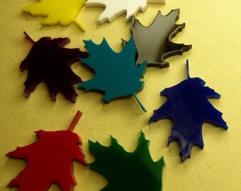 leaf charms, maple leaves leaf, acrylic leaves, acrylic charms, laser cut charms,holographic charms
