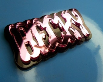 name plates,word charms charm words,laser cut names,acrylic letters,initial letters,acrylic words