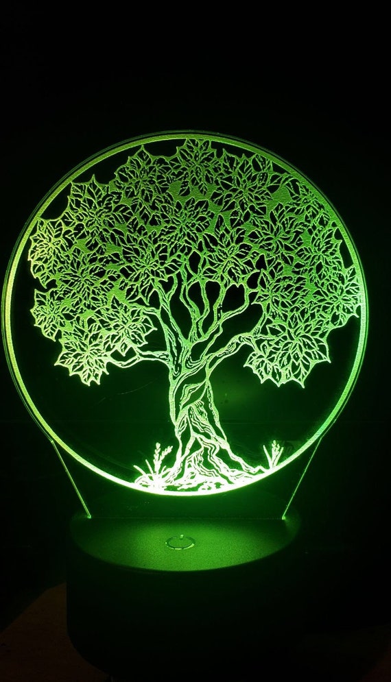 Led Laser Cut Lamp Tree of Life Tree Light Laser Cut 