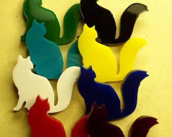 kitty cat charms, farm animals, kitty cabochons, laser cut charms embellishments tiny cats kittens cupcake toppers