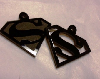 Superman charms superman cell charms laser cut charms super hero charms