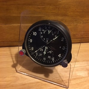 Aircraft clock stand,su mig clock CLOCK STAND for vintage military clocks-laser cut image 4