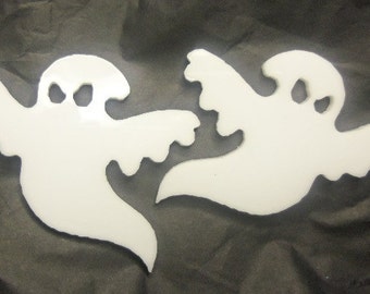 ghost charms, cupcake toppers, ghost cabochons, party favors, laser cut charms
