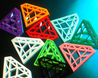 dijes de diamantes, diamantes negros, diamantes blancos, dijes para pendientes, acrílico cortado con láser, dijes, diamantes acrílicos, adornos con formas de diamantes