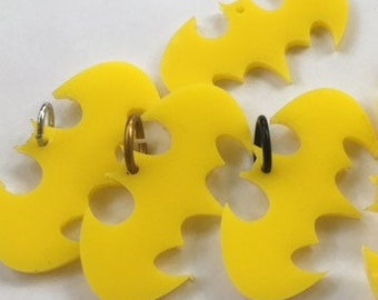 Batman charms 8 charms, ready to use charms.super hero,laser cut charms
