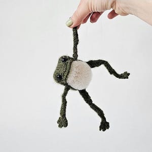 Frog knitting pattern. English PDF. Handmade Amigurumi Toy