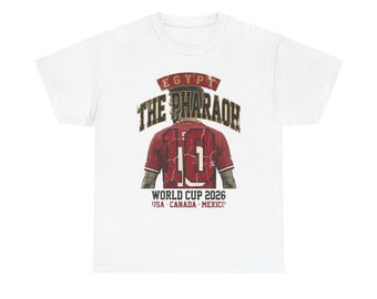 Egypt Soccer Shirt 2026, The Pharaoh Salah Vintage Tee, Mo Salah 10 Fan Gift, Mundial 2026 Tee