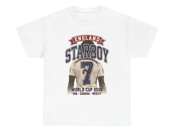 England Soccer Shirt 2026, Starboy Saka Vintage Tee, Bukayo Saka 7 Fan Gift, Mundial 2026 Football Tee