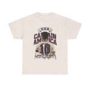 USA Soccer Shirt 2026, Captain America Pulisic Vintage Tee, USMNT 10 Fan Gift, Mundial 2026 Tee image 5